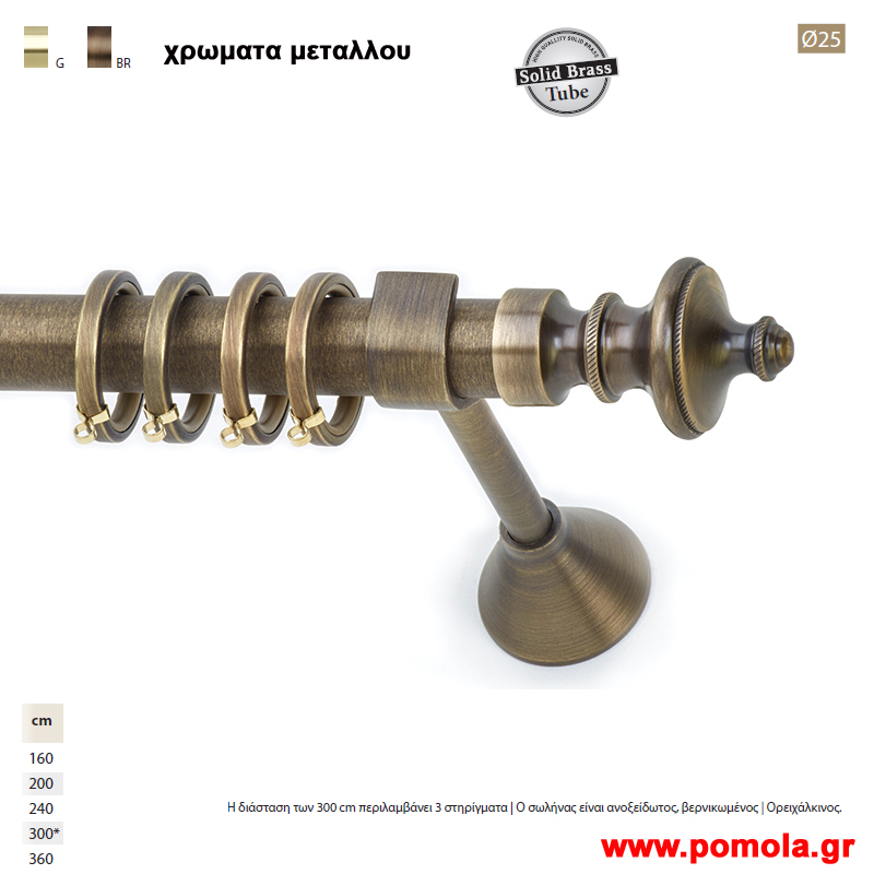 280 Κουρτινοβεργα Φ 25